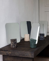 Marble Spegel Svart / Grå