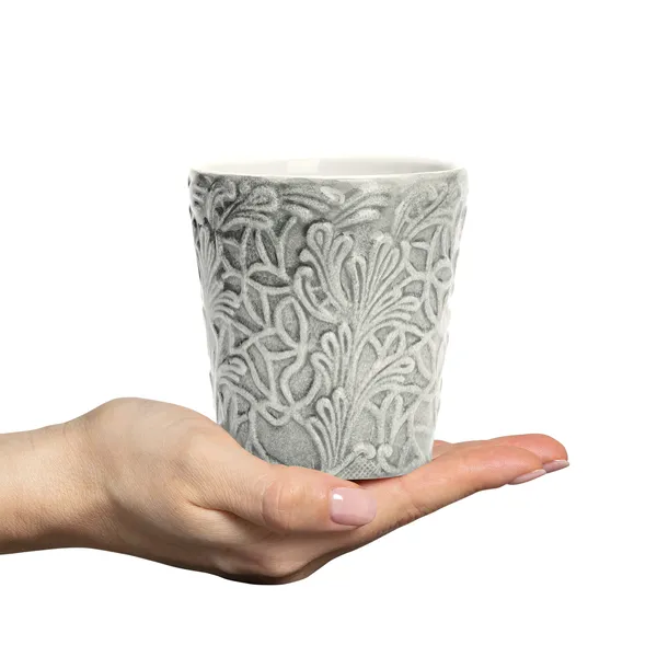Lace Mugg 30 cl Grå