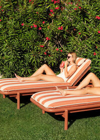 Sunbun Divan Outdoor Terracotta / Stripe Orange