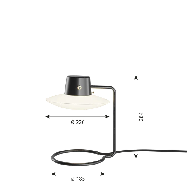 AJ Oxford Bordlampe 280 mm Opal