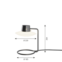 AJ Oxford Bordlampe 280 mm Opal