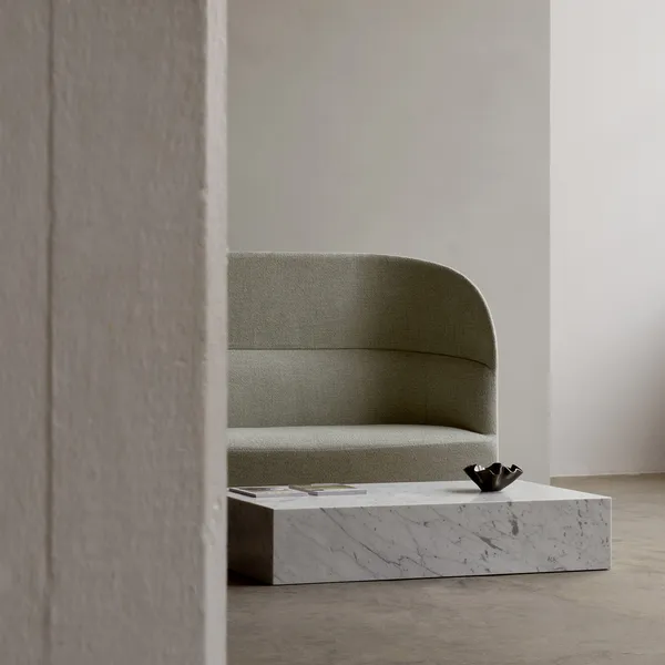 Plinth Low Sofabord 100x60 cm Carrara Marmor
