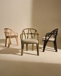 Bistra Spisestol Med Armlener Oliven / Fustagno 003