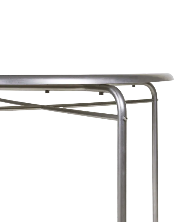 Petit Rond Bord Rustfrit Stål Ø90 cm