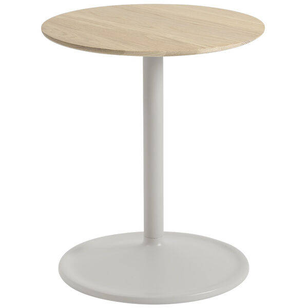 Soft Sidebord Ø41x48 cm Massiv Eik / Grå