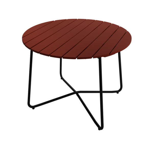 9A Bord Ø100 cm Mørkerød / Sort