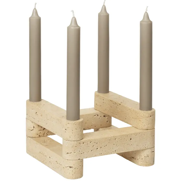 Newel Lysestage Travertin