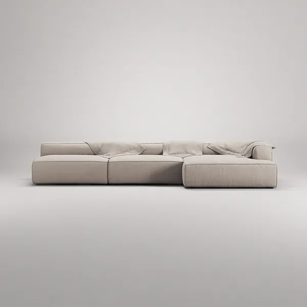 Grand 5-Paikkainen Sohva leposohva Oikea Sandshell Beige