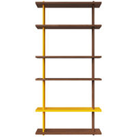 Bond Shelf W106 Walnut / Yellow