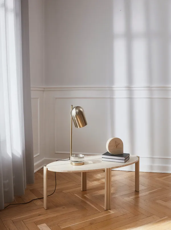 Tribus Sohvapöytä Soikea Travertiininvärinen/Hiekanvärinen