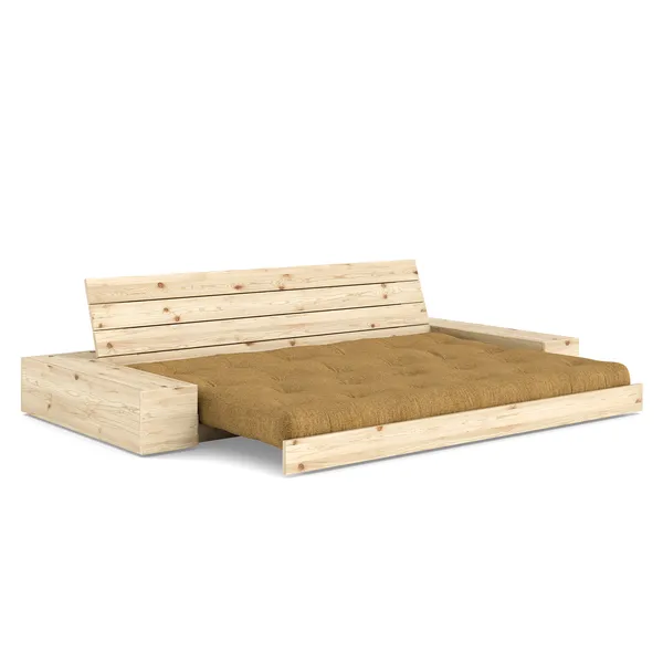 Base Sofa Bed With Storage Raw / Golden Ochre