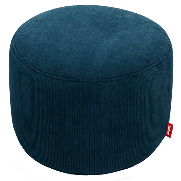 Recycled Point Cord Puf Ø50 cm Deep Blue