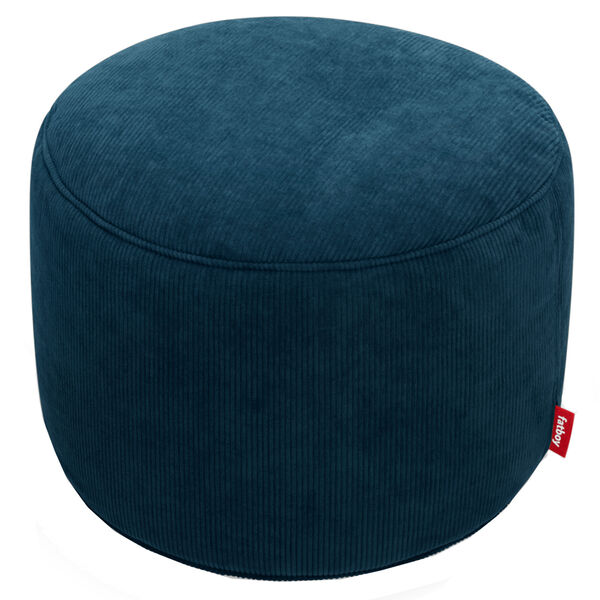 Recycled Point Cord Puf Ø50 cm Deep Blue