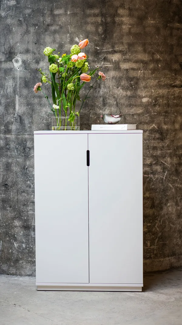 Aoko Skab Hvidt Glass Doors