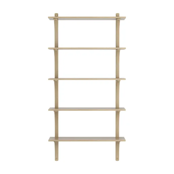 Levi Wall Shelf 90 cm Big Brass / Naturlack Oak