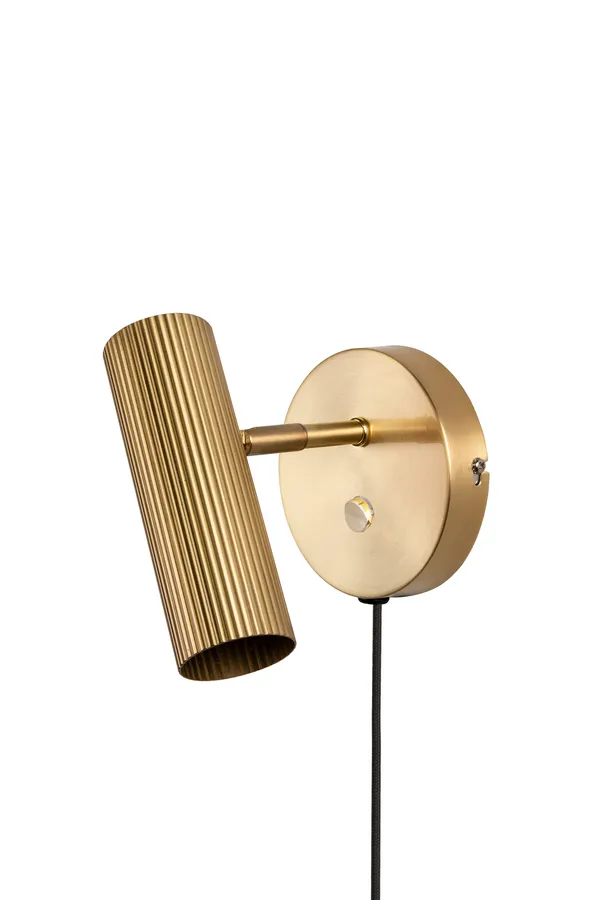 Hubble Væglampe Brushed brass