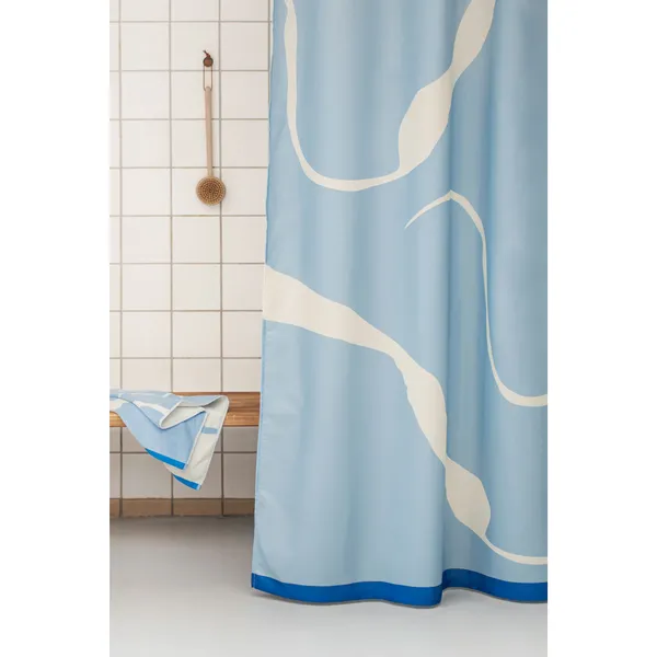 NOVA ARTE Bruseforhæng 150x200 cm Offwhite/Lyseblåt