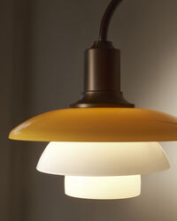 PH 2/2 Væglampe Hardwired Centenary Edition Amber / Opal White