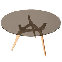 Triiio Spisebord Ø135 cm Oljet Eik / Bronseglass