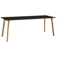 CPH Deux 210 2.0 Pöytä 75x200 cm Musta / Vesipohjaisella Lakalla Käsitelty Tammi