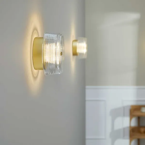 Glow Seinävalaisin Ø16 cm Kulta
