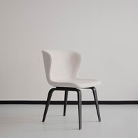 Pipe Stol Creme Loop / Sortbeiset Tre