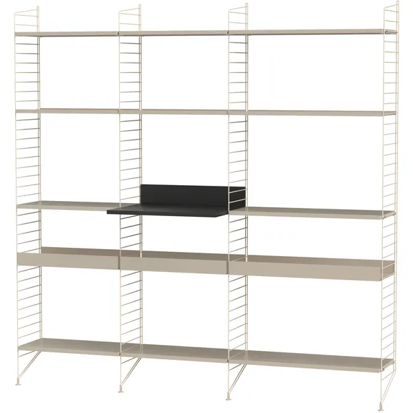 String Hylde Kombination L Køkken Beige / Antracitgrå