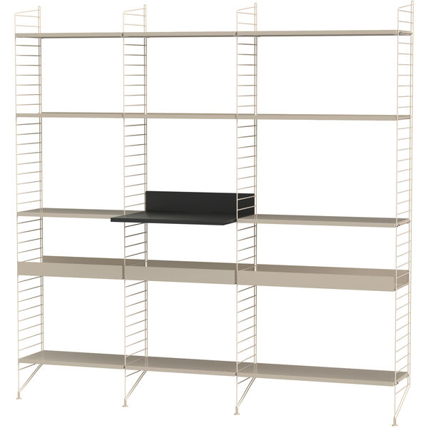 String Hylde Kombination L Køkken Beige / Antracitgrå