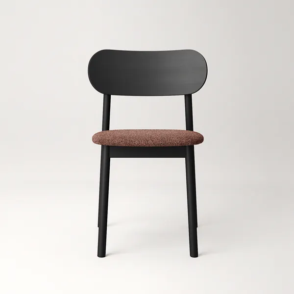 Elephant Stol Sort / Rustfarvet Bouclé