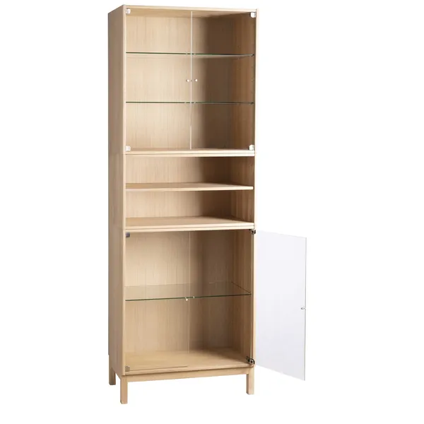 3001 Vitrineskap 198 cm Hvitoljet Eik