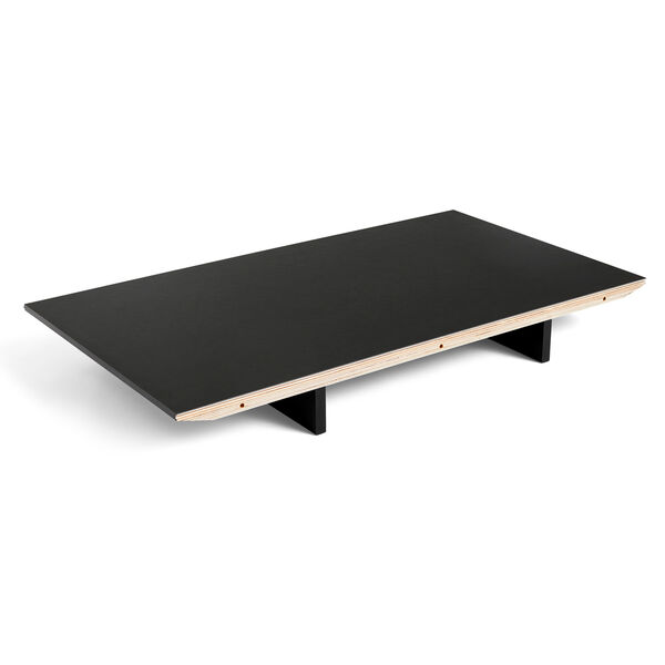 CPH 30 Extendable Leaf 50x80 cm Black Linoleum/Black Water-based Lacquered Oak