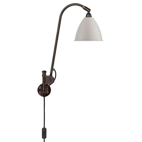 BL6 Væglampe Black Brass/Classic White