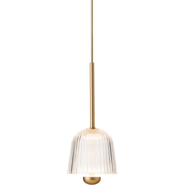 Asteea 1 Pendel Satin Brass / Klar