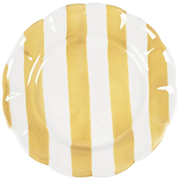 Stripe Tallerken 28 cm Gul