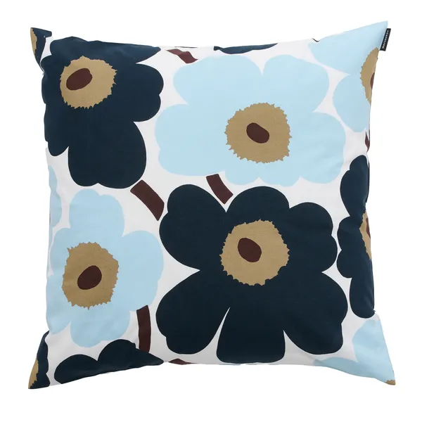 Pieni Unikko Pudebetræk 50x50 cm Mørkebrunt / Blueberry