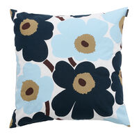 Pieni Unikko Pudebetræk 50x50 cm Mørkebrunt / Blueberry
