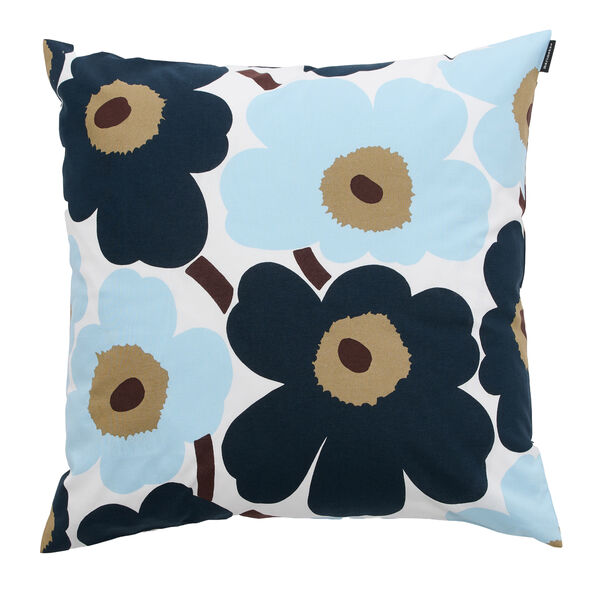 Pieni Unikko Putetrekk 50x50 cm Mørkebrun / Blueberry