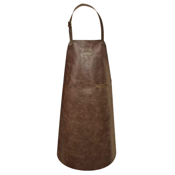 Leather Forklæde Brunt