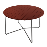 9A Bord Ø120 cm Mørkerødt / Varmgalvaniseret Stål