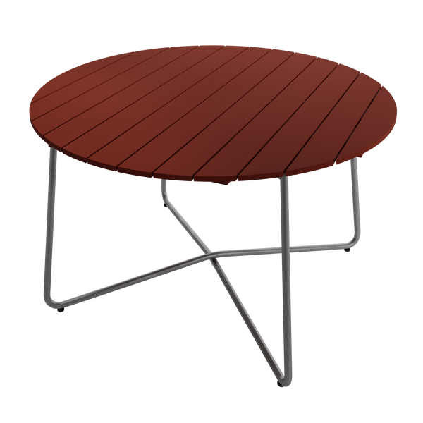 9A Bord Ø120 cm Mörkröd / Varmförzinkat Stål