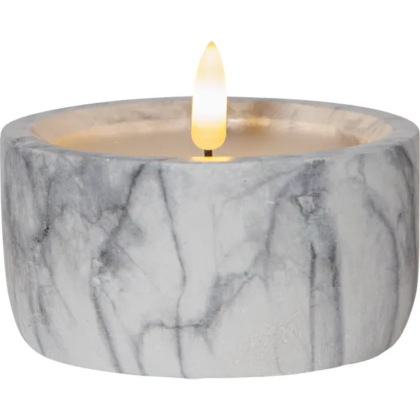Flamme LED Blockljus Marmor 75 cm