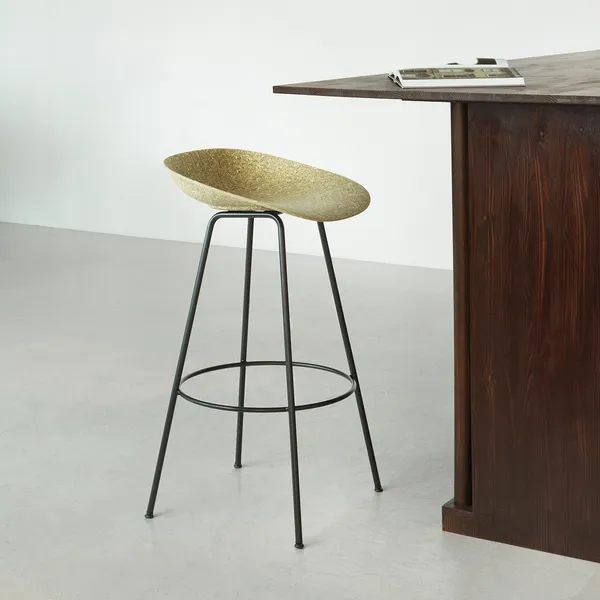 Mat Barstool 75 cm Seaweed / Black