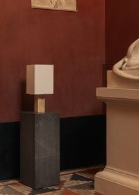 Nonna Bordslampa 49 cm Travertin / Sand