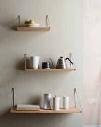 Single Hylle 27x80 cm Eik / Rustfritt Stål