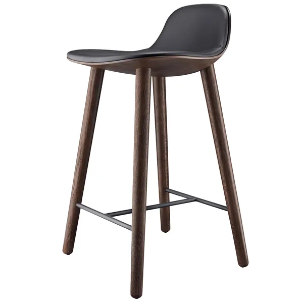 Yuuga Barstol H65 cm Smoked Oak/Svart