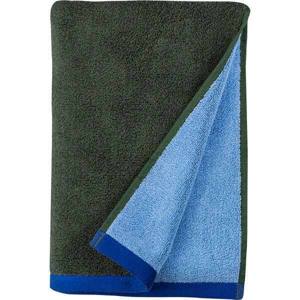 Soft Badehåndklæde 70x133 cm Lyseblåt / Olivengrønt