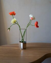 Ikebana Vase Nikkel