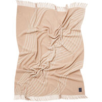 Waves Recycled Wool Jacquard Huopa 130x170 cm Beige/Luonnonvalkoinen