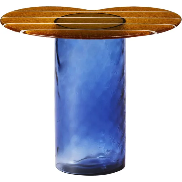 Striche Side Table Orange / Blue