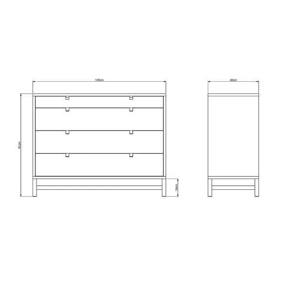 Falsterbo Chest Of Drawers 4 Drawers White Lacquer